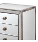 Germany Bedside Table MDF Silver Colour Mirrored Work 3 Drawers